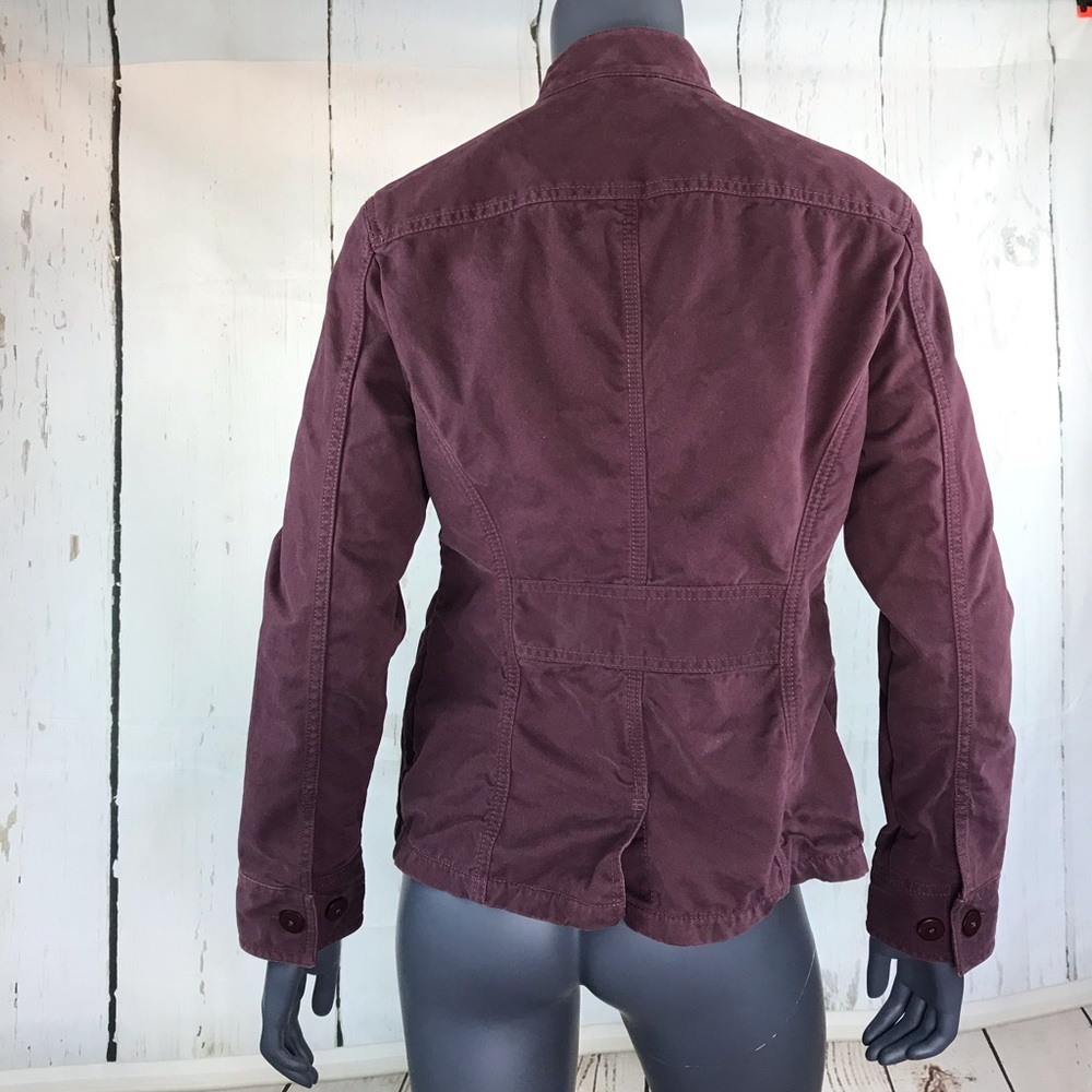 L.L. BEAN burgundy collared jacket - Picture 3 of 6